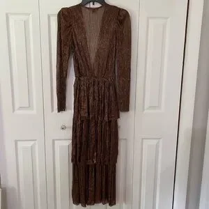 sabina musayev brown dress SOPHIA DRESS